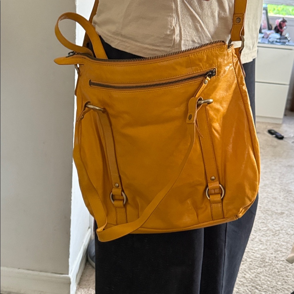 Latico Mustard Leather Shoulder Bag - Picture 6 of 6